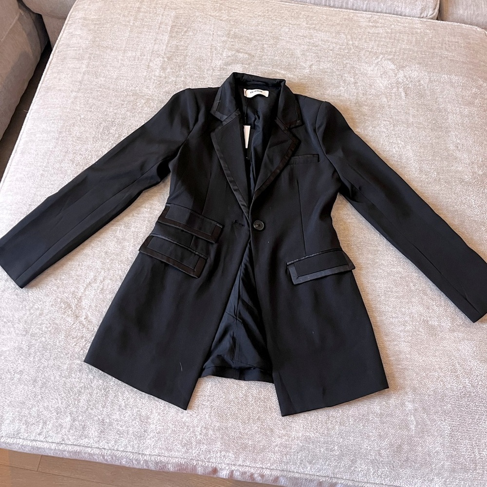4th & Reckless - BELLA BLAZER in Black Office Siren Boardroom Chic - Picture 2 of 7